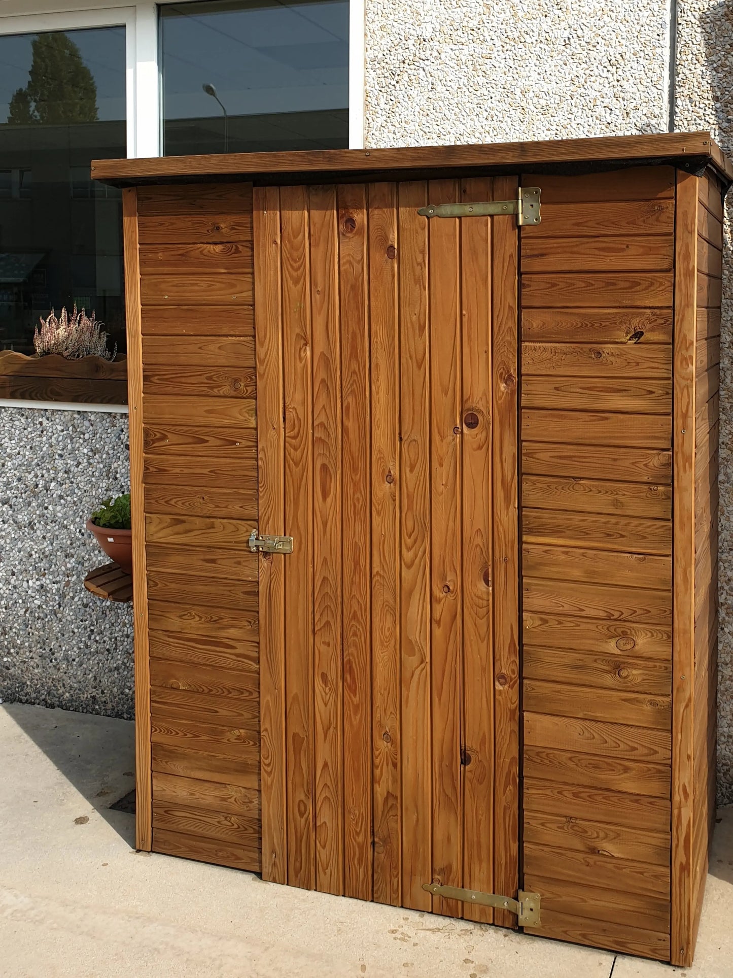 ARMADIO PORTA ATTREZZI IN LEGNO DI PINO IMPREGNATO DA GIARDINO Brico Pali Legno by Holz Brenz srl
