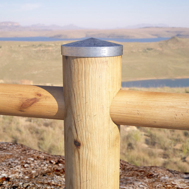 CAPPELLO PER PILASTRO QUADRATO E TONDO - 5pz- Brico Pali Legno by Holz Brenz srl