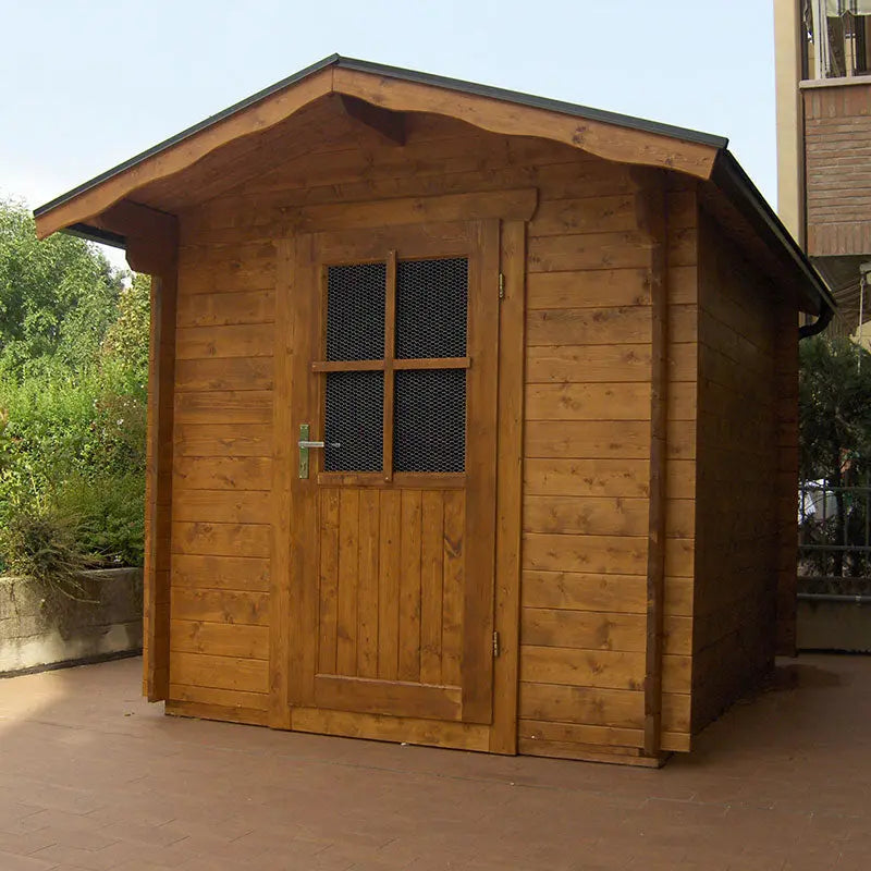 CASETTA IN LEGNO DI ABETE AD INCASTRO SUSA Brico Pali Legno by Holz Brenz srl