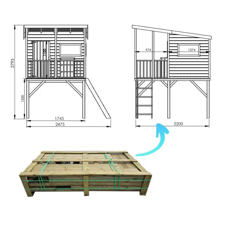 GIOCO DA GIARDINO IN LEGNO DI PINO IMPREGNATO IN AUTOCLAVE LARA Brico Pali Legno by Holz Brenz srl