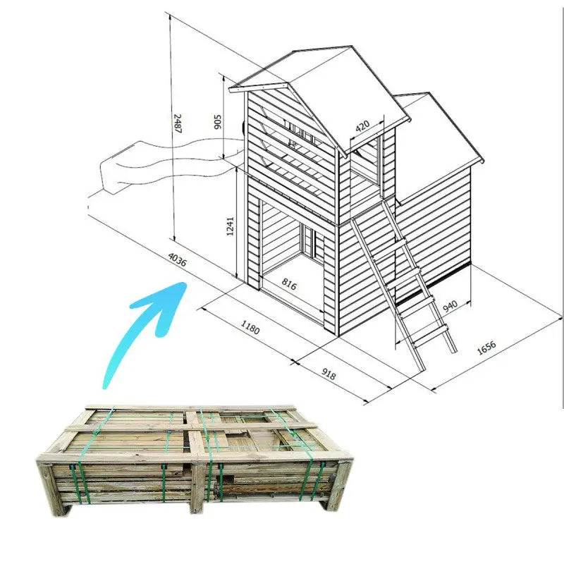 GIOCO DA GIARDINO IN LEGNO DI PINO IMPREGNATO IN AUTOCLAVE WILSON Brico Pali Legno by Holz Brenz srl