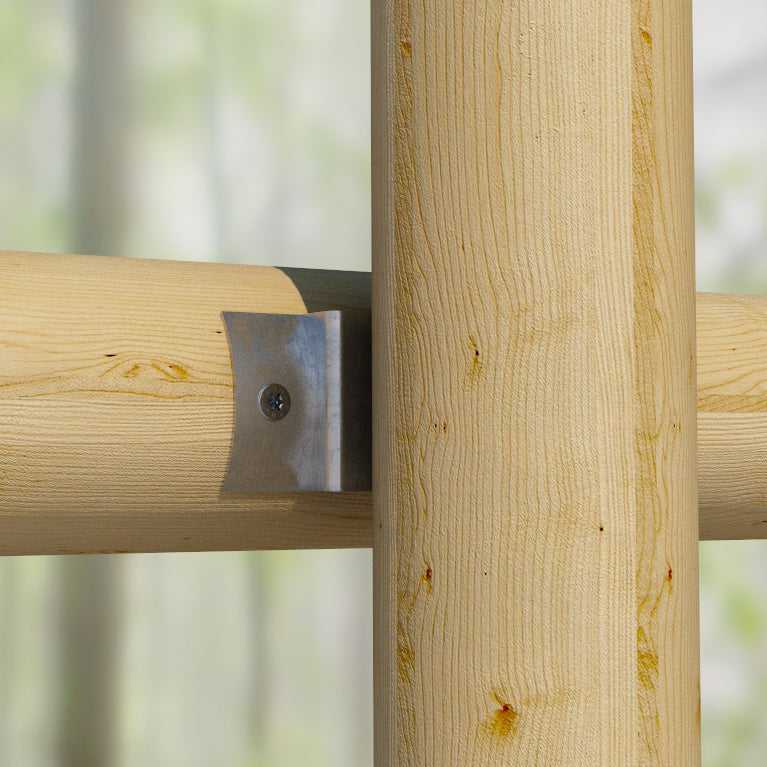 GIUNTI PER PALI TONDI 70X200X2.5 -4pz- Brico Pali Legno by Holz Brenz srl