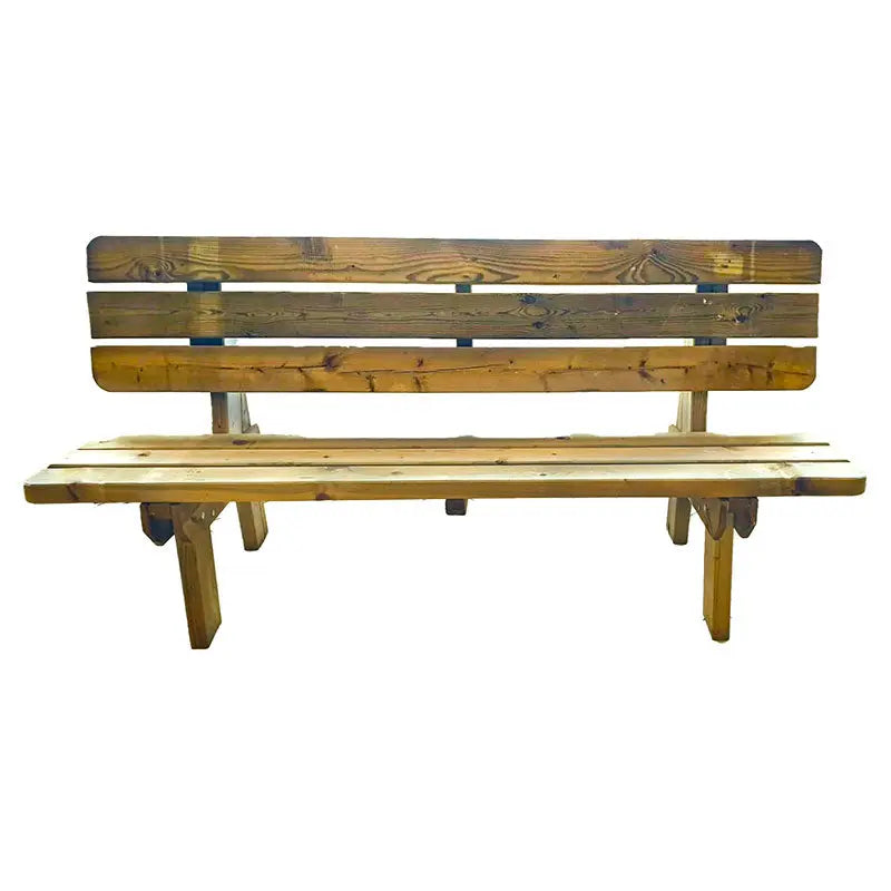 PANCA CON SCHIENALE IN LEGNO DI PINO IMPREGNATO Brico Pali Legno by Holz Brenz srl