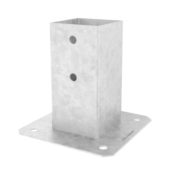 PORTAPILASTRO A BICCHIERE QUADRATO ZINCATO Brico Pali Legno by Holz Brenz srl