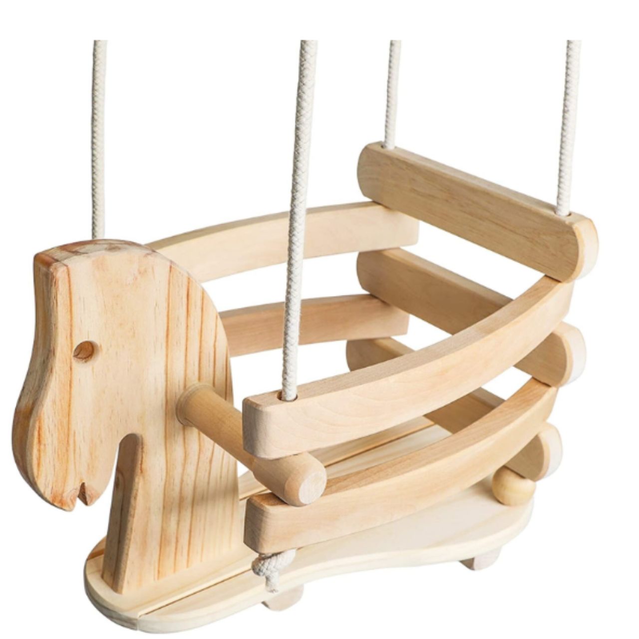 SEDILE DA ALTALENA IN LEGNO DA GIARDINO IN LEGNO PONY SMALL CON BORDO RIALZATO DA 1.5 ANNI DI ETA'