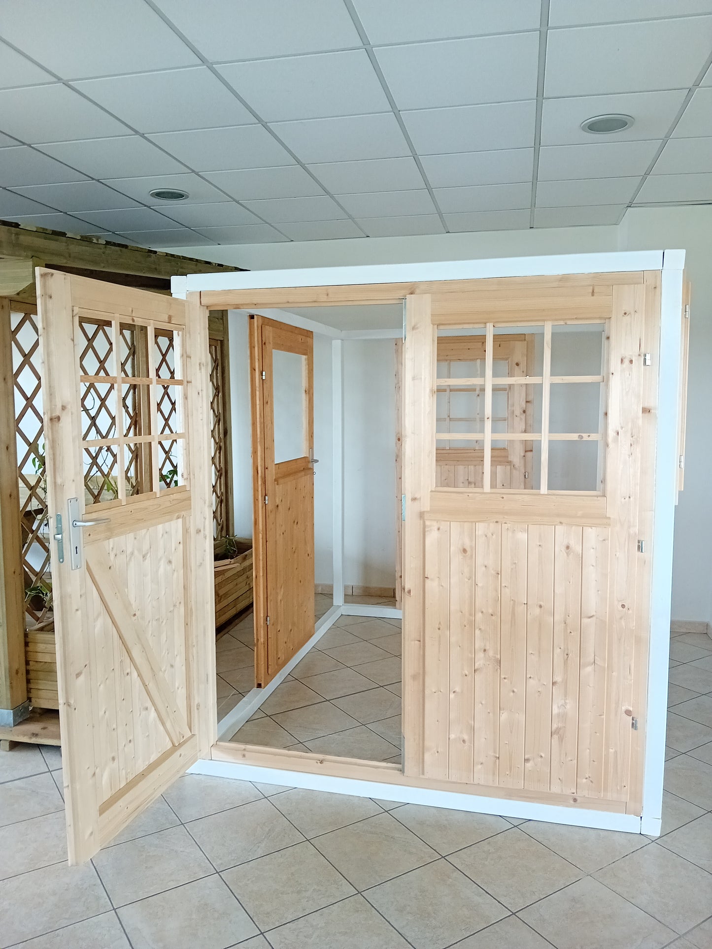 PORTA DOPPIA 173X191 IN LEGNO DI ABETE