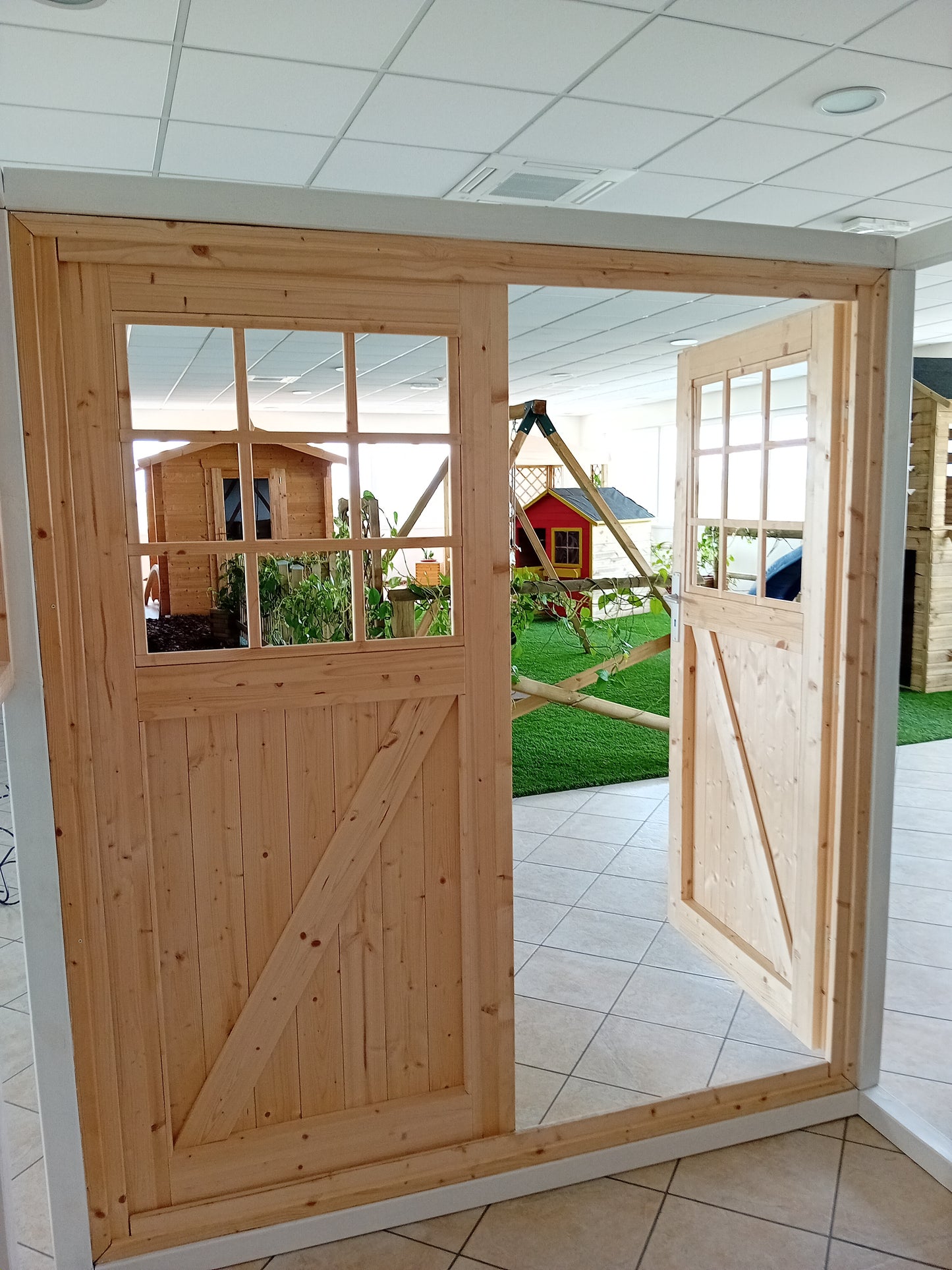 PORTA DOPPIA 173X191 IN LEGNO DI ABETE