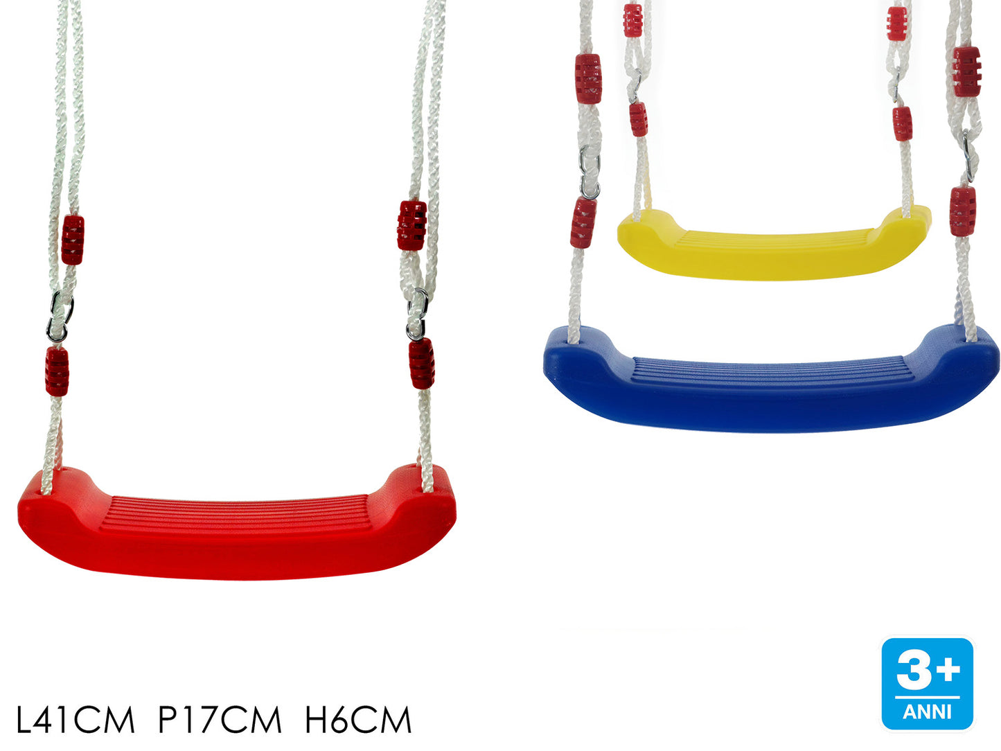 SEDILE DA ALTALENA IN PLASTICA DA GIARDINO 42X17 CON SEDUTA A DONDOLO ANTISCIVOLO